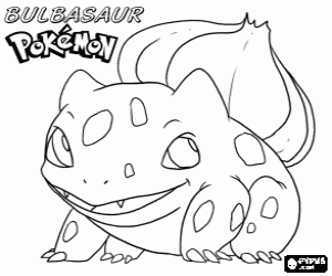 Bulbasaur, a reptilian Pokémon coloring page