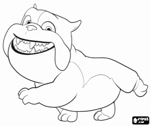 The bulldog Luiz from the film Rio coloring page