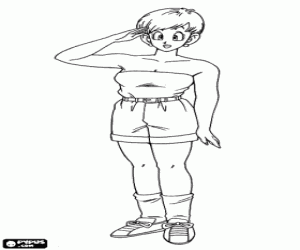 Bulma, character from Dragon Ball coloring page