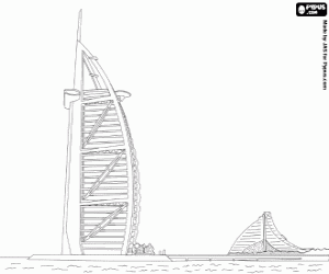 Burj al Arab Hotel, Dubai coloring page