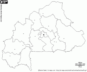 Burkina Faso map coloring page