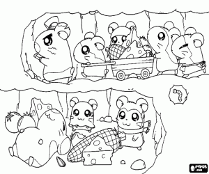 The burrow of the Ham-Ham coloring page