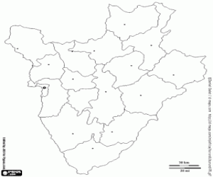 Burundi map coloring page