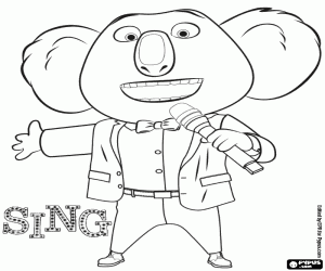 Buster, the charming presenter coloring page