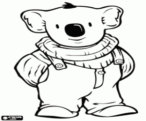 Buster the Koala coloring page