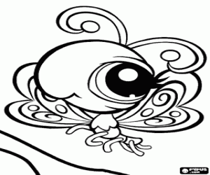 Butterfly. Littlest PetShop coloring page