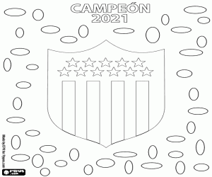 CA Peñarol Montevideo, champion 2021 coloring page