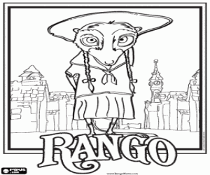 The cactus mouse Priscilla coloring page