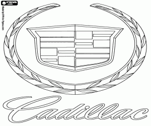 Cadillac logo coloring page