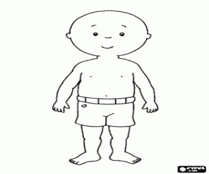Caillou dress up game coloring page