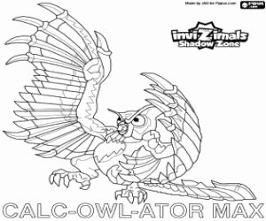 Calc-Owl-Ator Max, Invizimals SZ coloring page