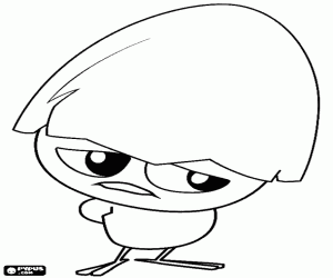 Calimero seems to be sad coloring page