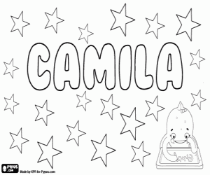 Camila, name for girl coloring page