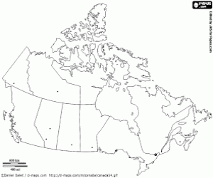 Canada map coloring page