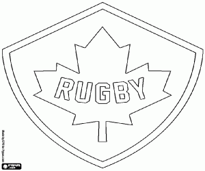 Canadian rugby team logo coloring page