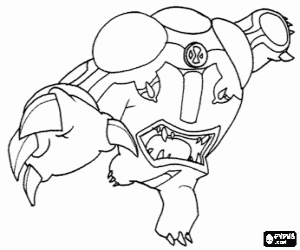 Cannonbolt, a Ben 10 alien coloring page