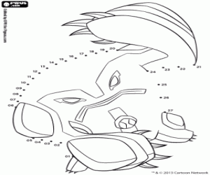 Cannonbolt of Ben 10 , dot to dot coloring page