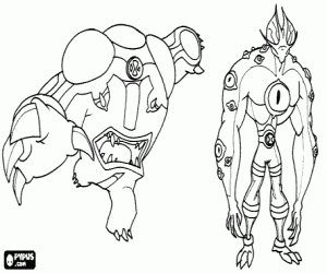 Cannonbolt and Eye Guy coloring page