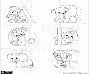 Capital letters's puzzle coloring page