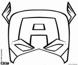 Captain America mask coloring page