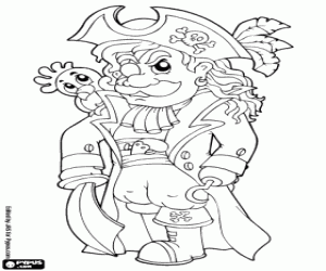 Captain corsair coloring page