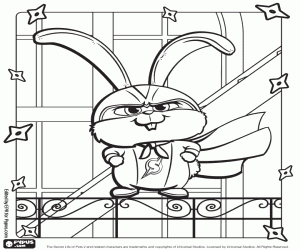 Captain Snowball on a guardrail coloring page