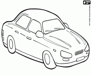 Car, a very common vehicle coloring page