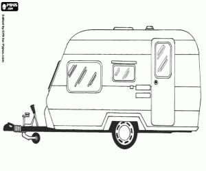 A caravan coloring page