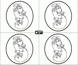 Cards for five birthday party coloring page