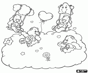 The care bears's playtime coloring page