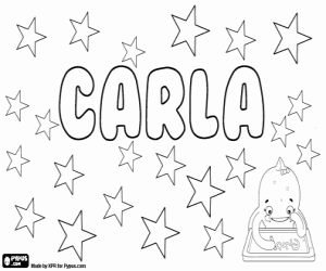 Carla, comes from Carolus coloring page