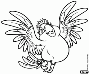 Carla, the eldest daughter of Blu and Jewel coloring page