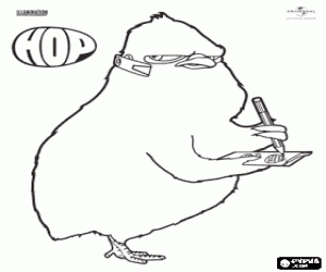 Carlos the Easter chick coloring page