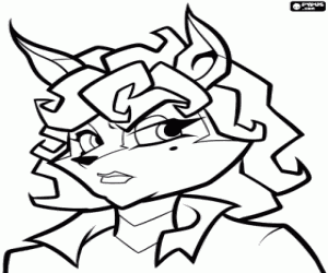 Carmelita Fox, Sly Cooper character coloring page