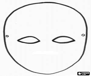 Carnival mask to decorate coloring page