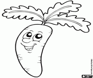 Carrot coloring page