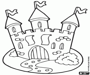 Castle coloring page