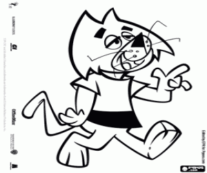 The cat Brain, Top Cat coloring page