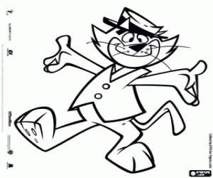 The cat with hat, Top Cat coloring page