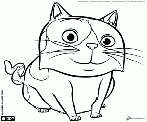 The cat Pig, the mascot of Tip coloring page