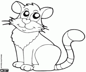 Cat coloring page
