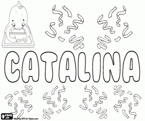 Catalina, Spanish name coloring page