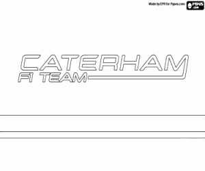 Caterham F1 Team logo coloring page