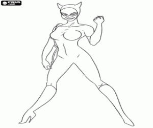 Catwoman, Batman's rival coloring page