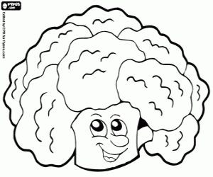 Cauliflower coloring page