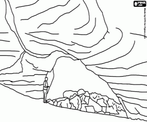The cave Fels, Roi Mata, Vanuatu coloring page