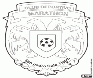CD Marathón badge coloring page