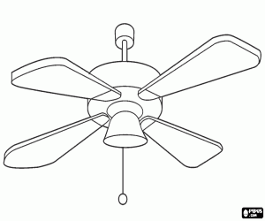 A ceiling fan coloring page