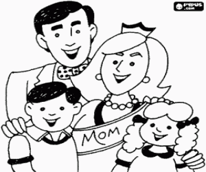 The celebration of mother's day coloring page