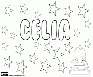 Celia, comes from the latin Caelia coloring page